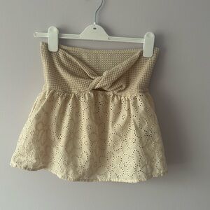 Beige cross knit tube top- SHIEN (size small)